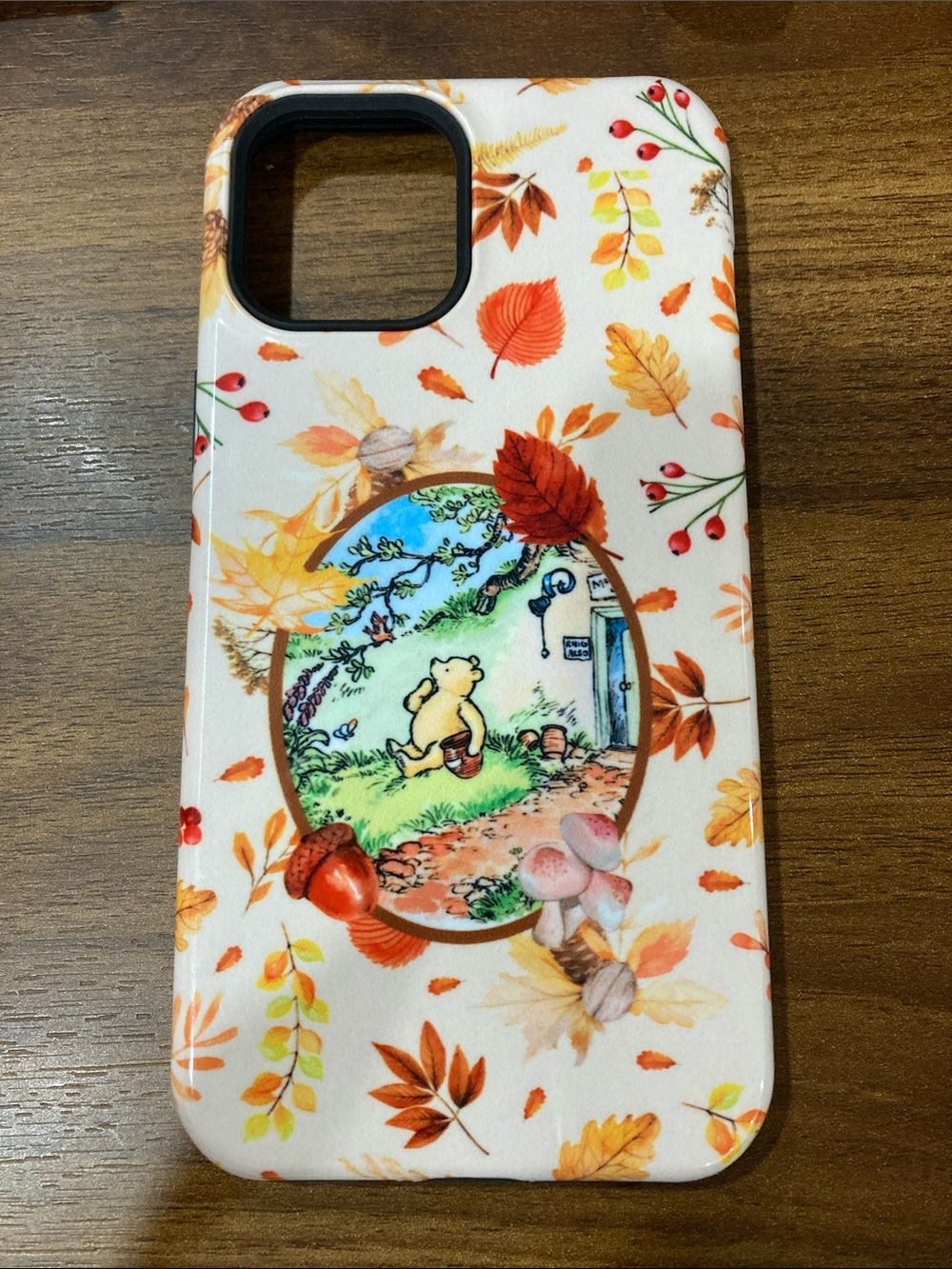 Winnie the Pooh Autumn Leaves Phone Case - White/Orange